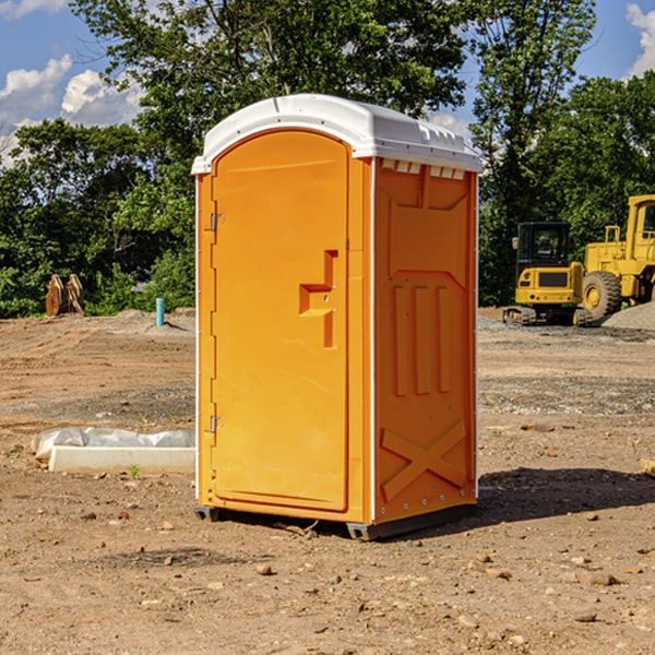 what is the maximum capacity for a single portable restroom in Brookline Village